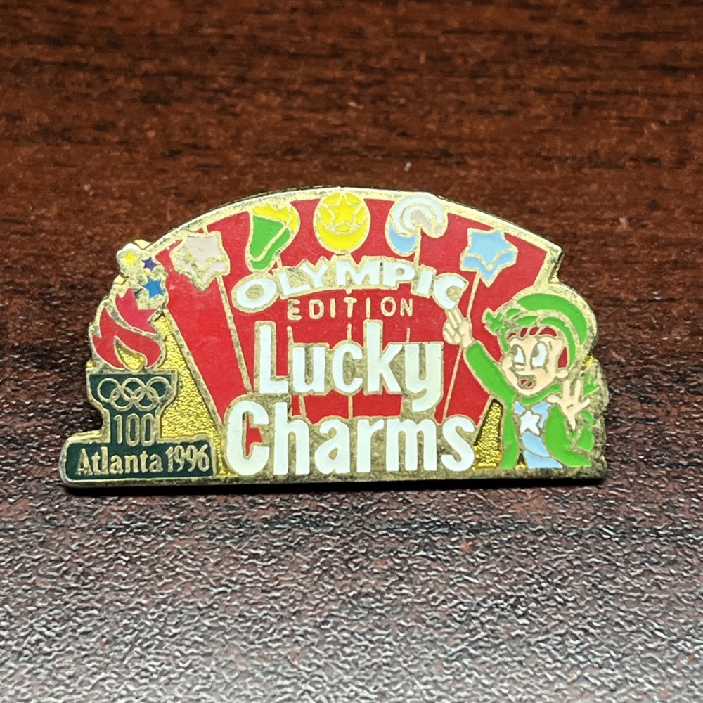 1996 Atlanta Olympics General Mills Lucky Charms Team Olympic Edition Hat Pin